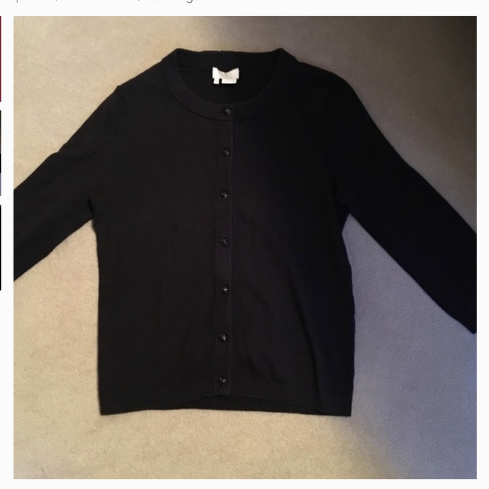 Kate spade black bow cardigan sweater size small